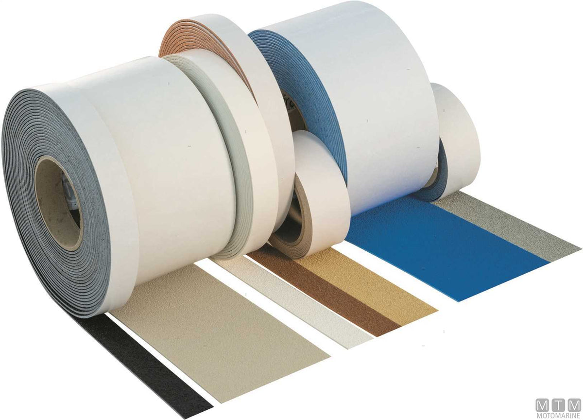 Non-slip strip blue H10 cm L10 m - original photo Motomarine Srl