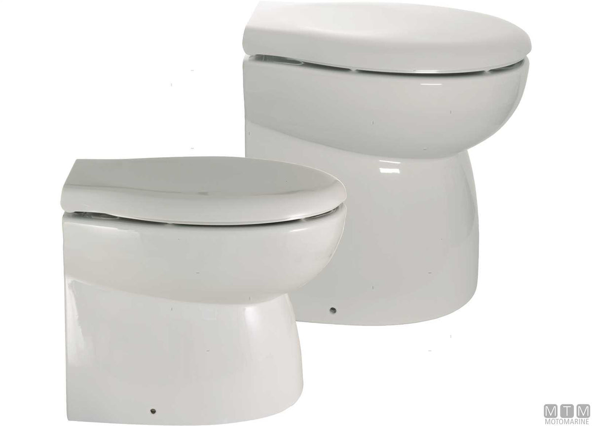 Ocean Luxury low electric toilet, 12V - original photo Motomarine Srl