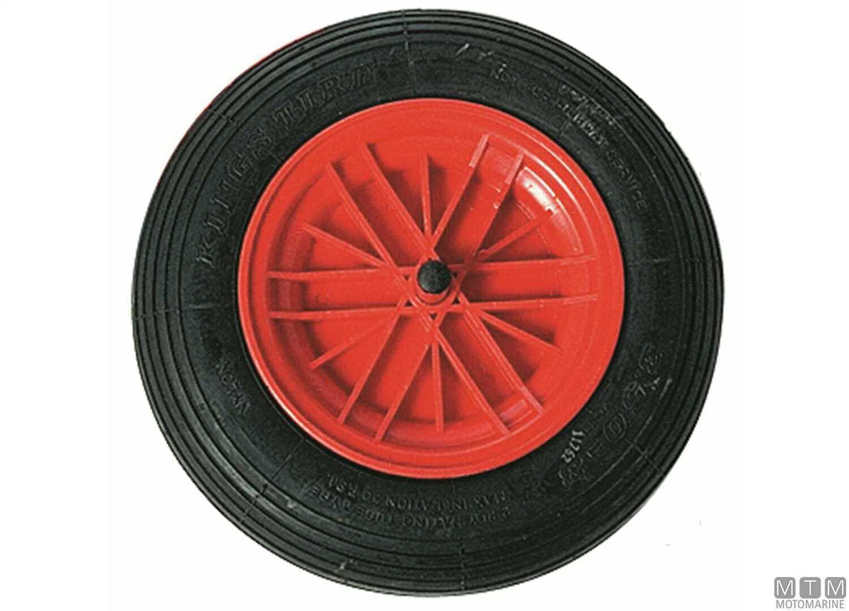 Pneumatic wheel for trolleys, Ø360 mm, Ø20 mm bore - original photo Motomarine Srl