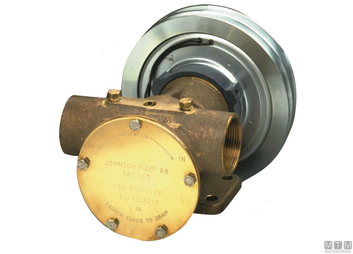 Johnson pump with electromagnetic clutch F8B-5001-1.1/2" - original photo Motomarine Srl