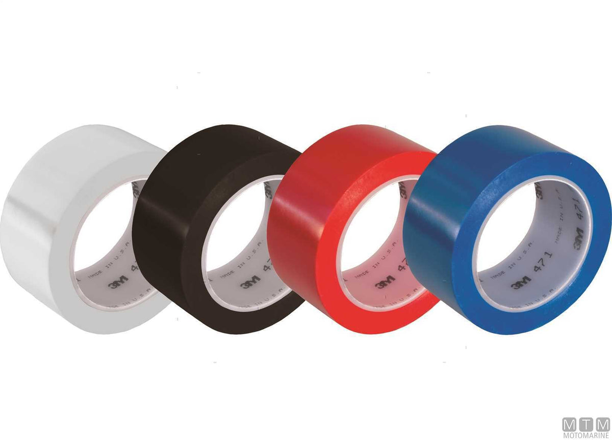 Coloured 3M Scotch 471 PVC tape red H50 mm L33 m - original photo Motomarine Srl