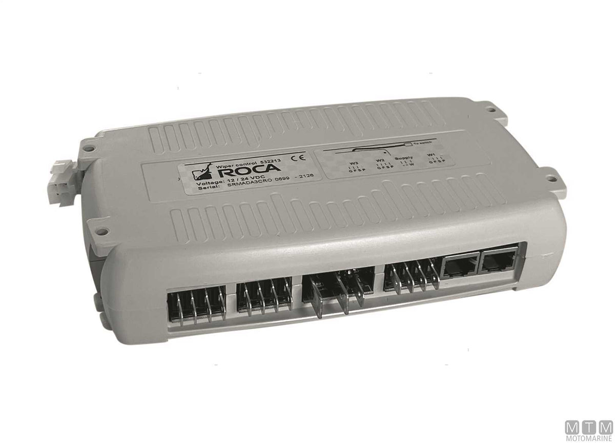 Roca control unit for wipers up to 3 motors 12/24V - original photo Motomarine Srl