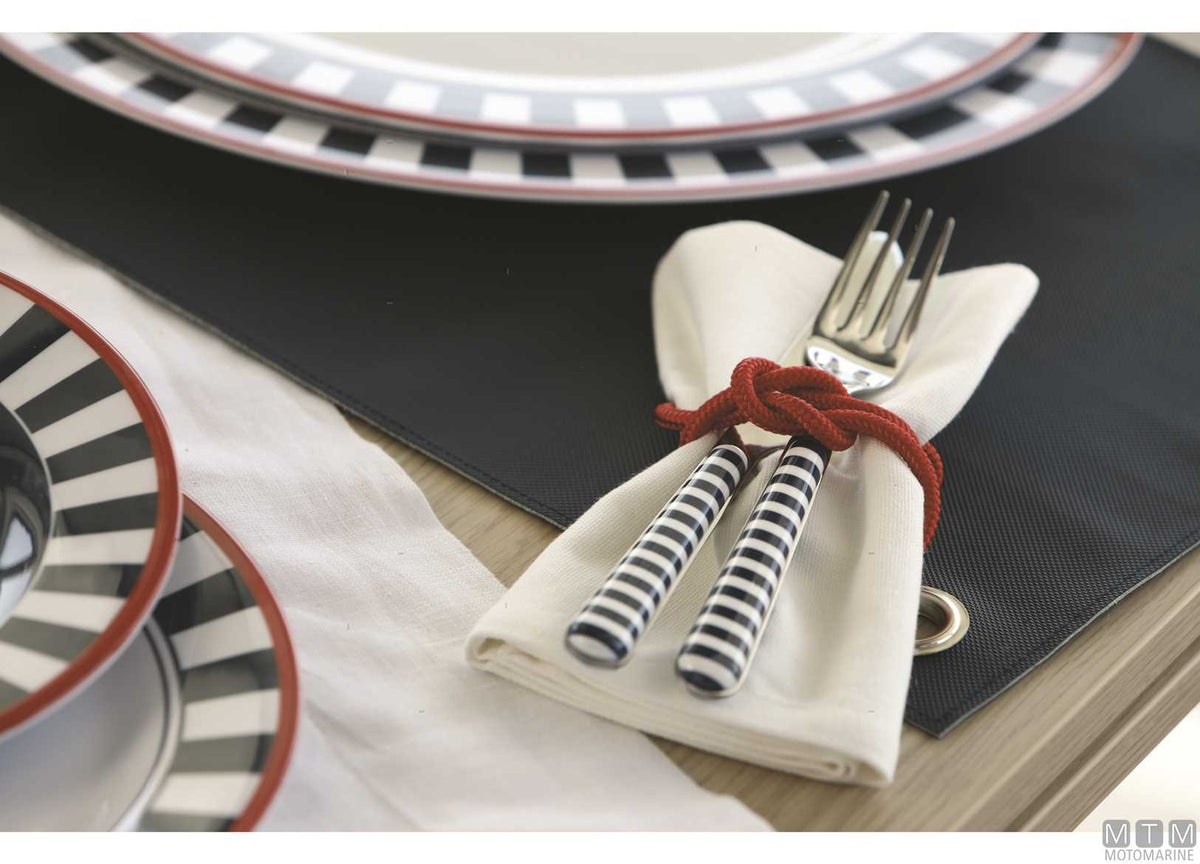 MB waterproof placemats set, white, 2 pieces - original photo Motomarine Srl
