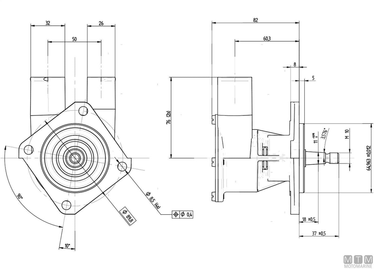 Johnson F5B-9 cooling water pump - original photo Motomarine Srl
