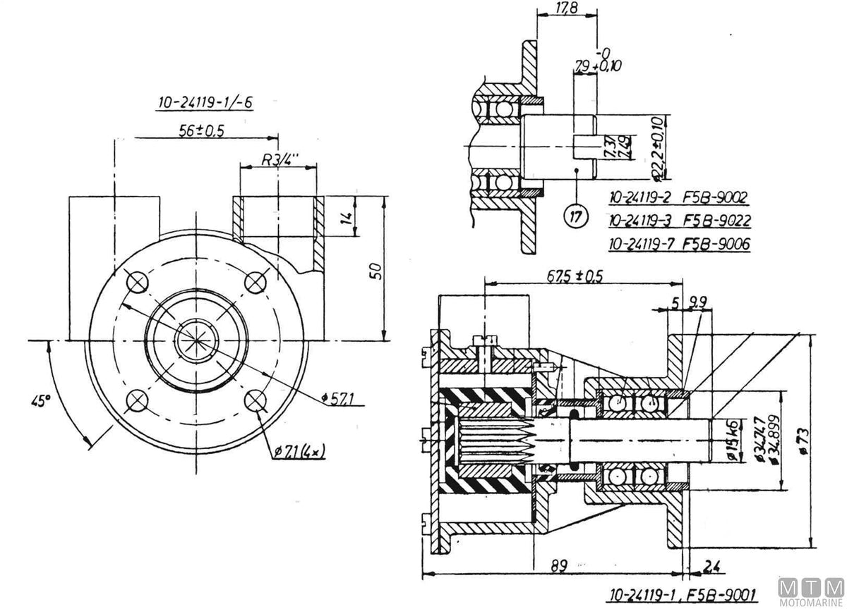Johnson F5B-9002 cooling pump - original photo Motomarine Srl