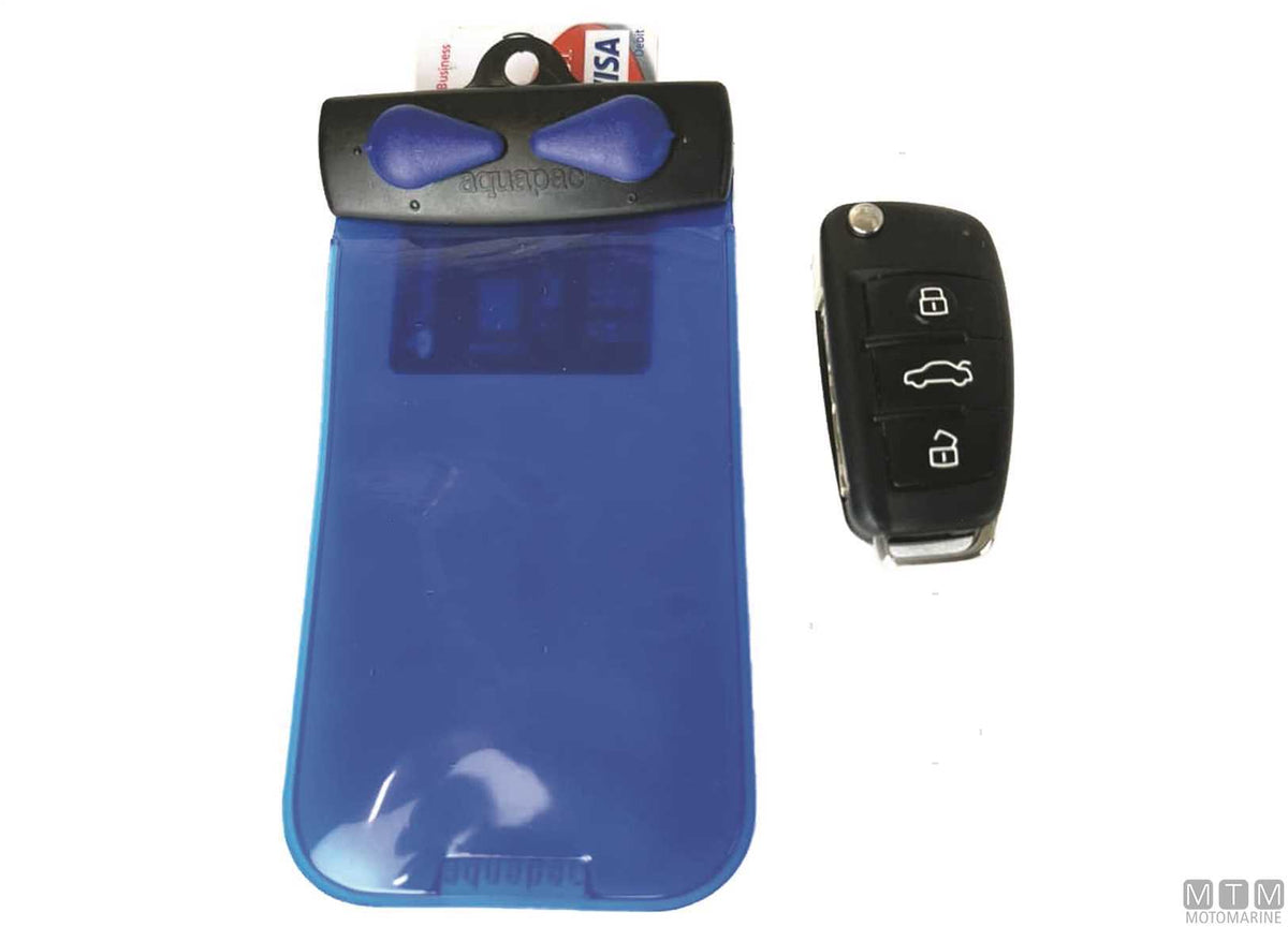 Aquapac Keymaster waterproof case for keys and cards blue - original photo Motomarine Srl