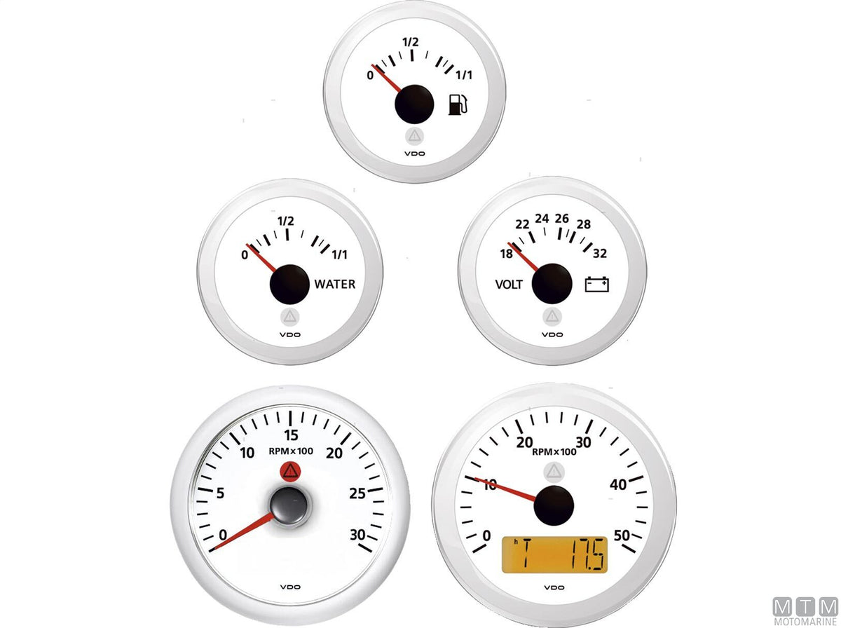 Voltmeter 16-32 V VDO White - original photo Motomarine Srl