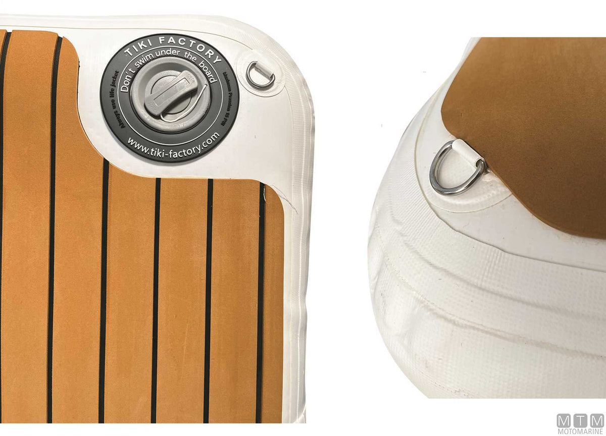 Inflatable Dropstitch fabric gangway, Tiki 300, L300 cm - original photo Motomarine Srl