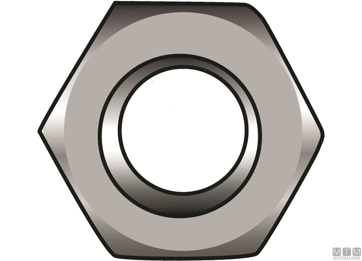 DIN934 hex nuts, stainless steel A4, M6, 15 pcs - original photo Motomarine Srl