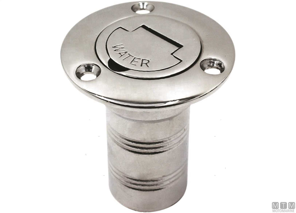 Flush 45 water deck filler Ø38 mm stainless steel - original photo Motomarine Srl