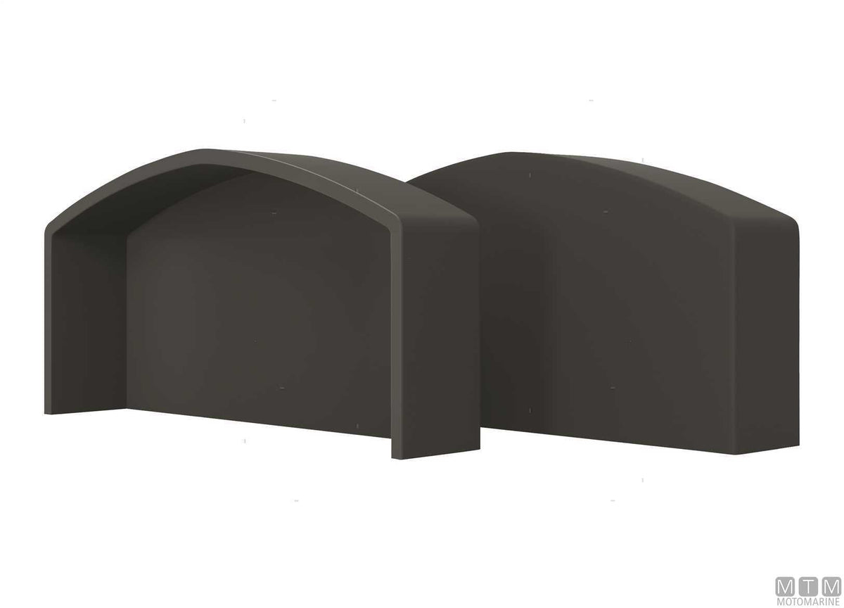 QBE rubbing strake fender profile black H65 mm L12 m - original photo Motomarine Srl