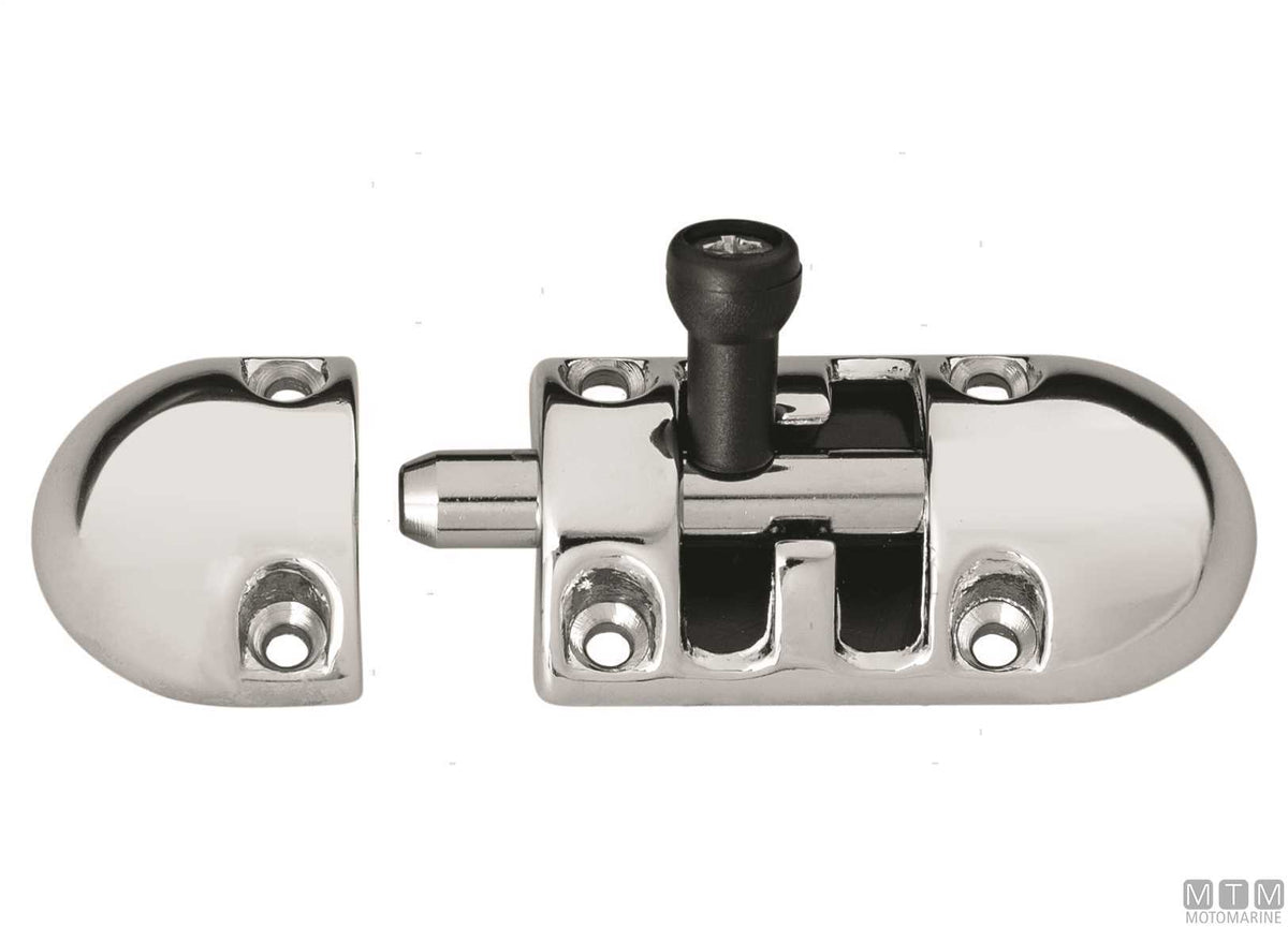 Bolt latch 85x30 mm with silent handle chrome-plated brass - original photo Motomarine Srl