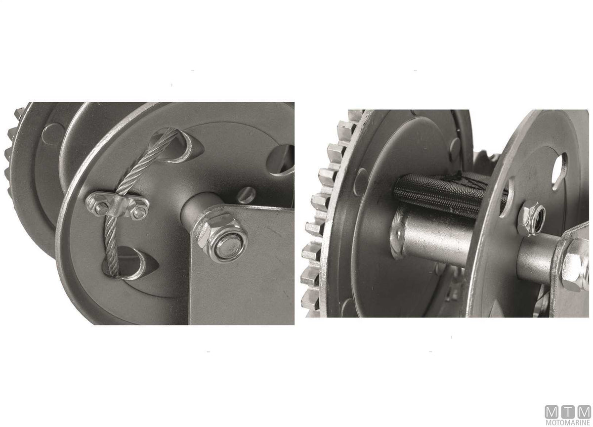 2-speed manual trailer winch pull 1100 kg - original photo Motomarine Srl