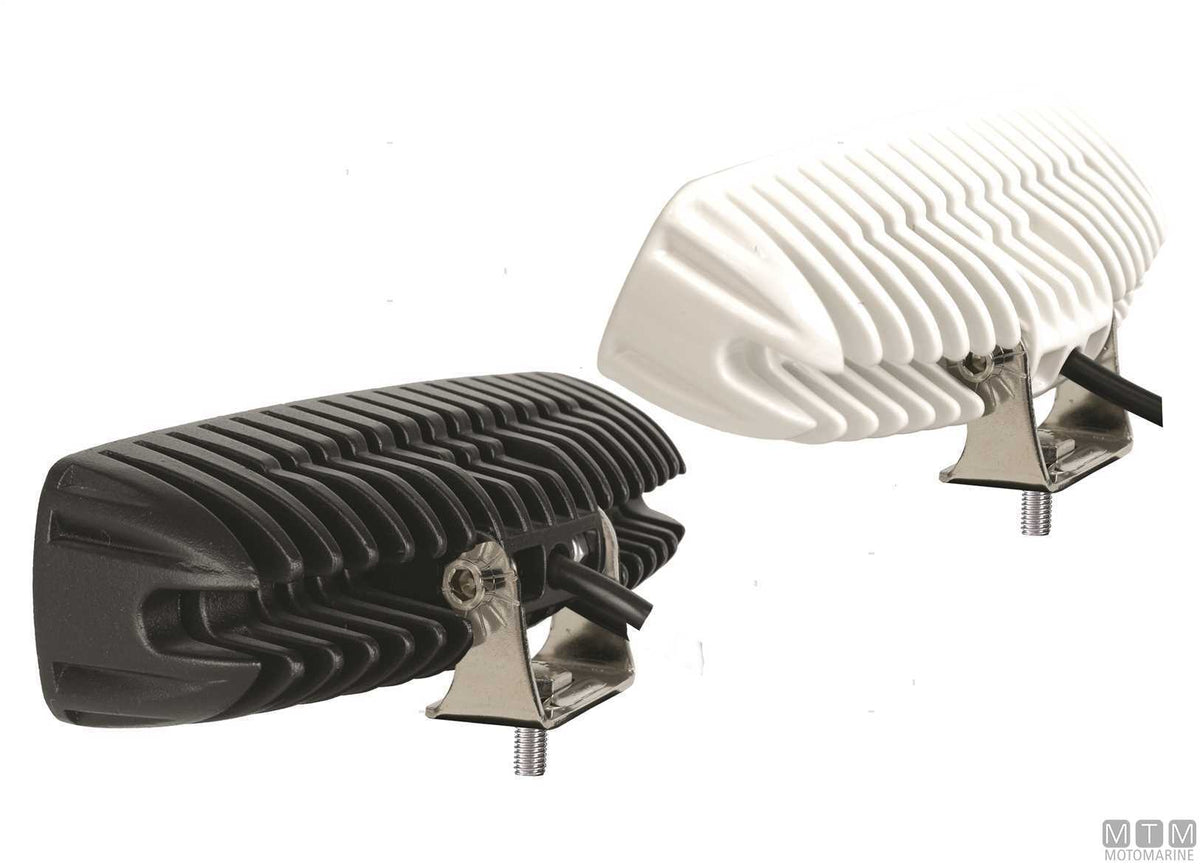 LED deck spotlight black 160x46 mm - original photo Motomarine Srl