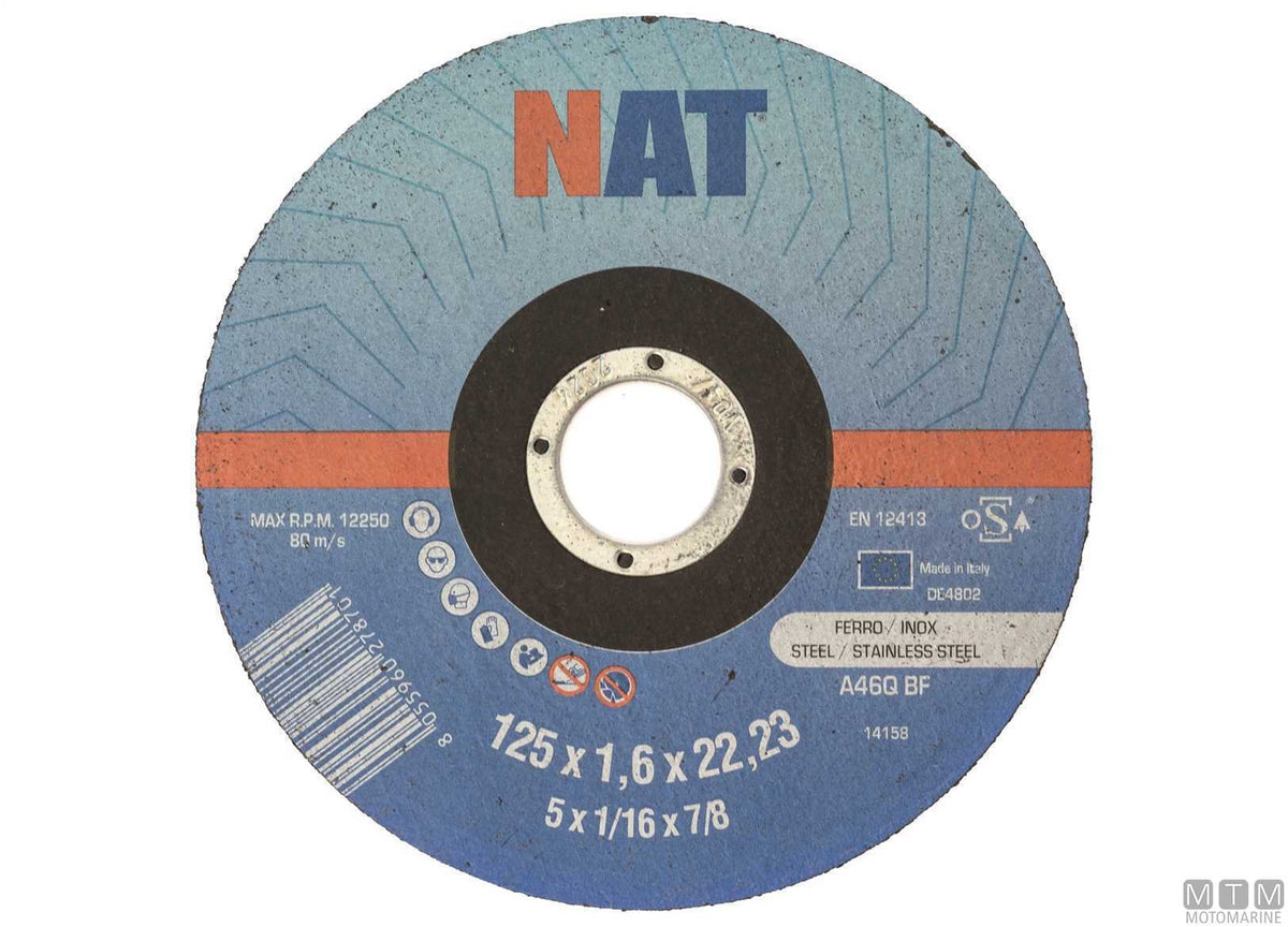 Rigid abrasive disc 115x6.4 mm - original photo Motomarine Srl