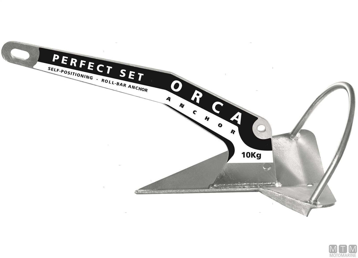 Orca anchor 6 kg, hot-dip galvanized steel - original photo Motomarine Srl