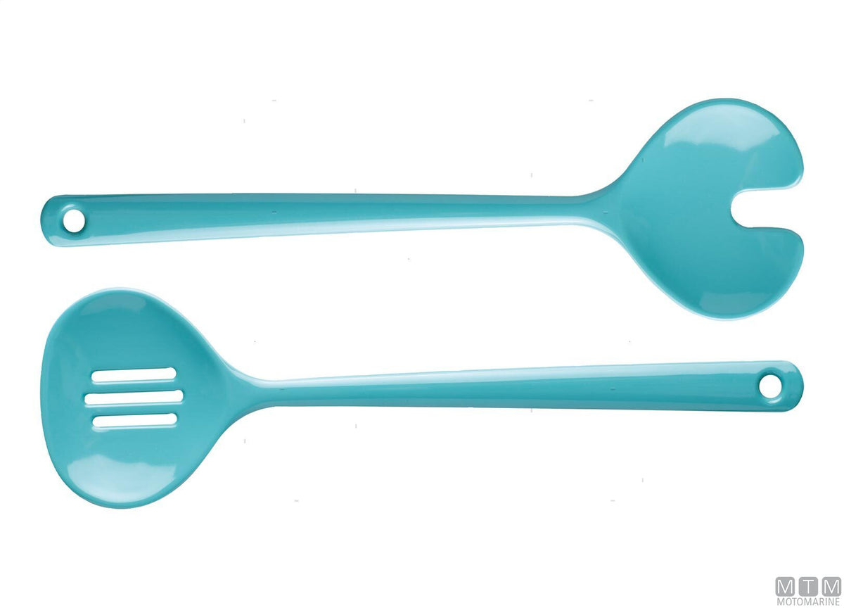 Salad bowl with servers MB Harmony Acqua - original photo Motomarine Srl