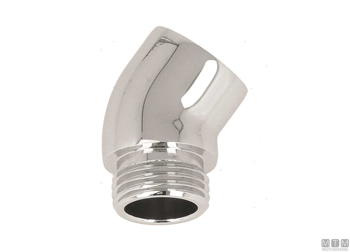 Curved shower hose terminal 30° M1/2"-F1/2" - original photo Motomarine Srl