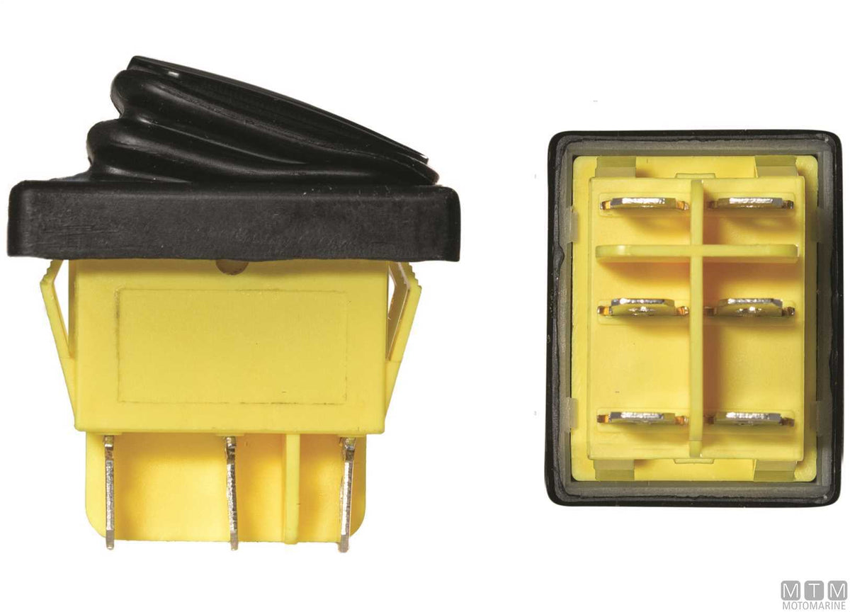 Classic ON-OFF-ON rocker switch 20 A 6 terminals - original photo Motomarine Srl