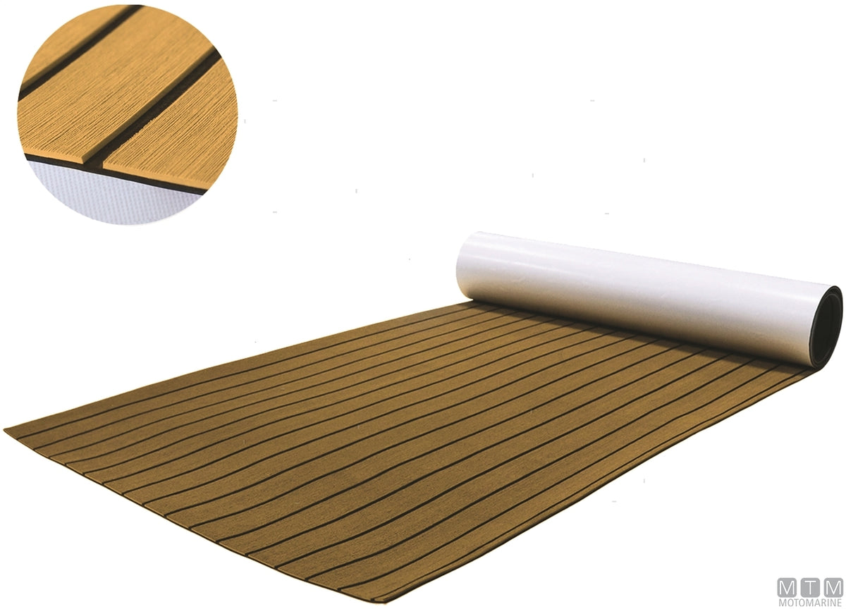 Adhesive milled EVA Deck covering 200x100 cm grey - original photo Motomarine Srl