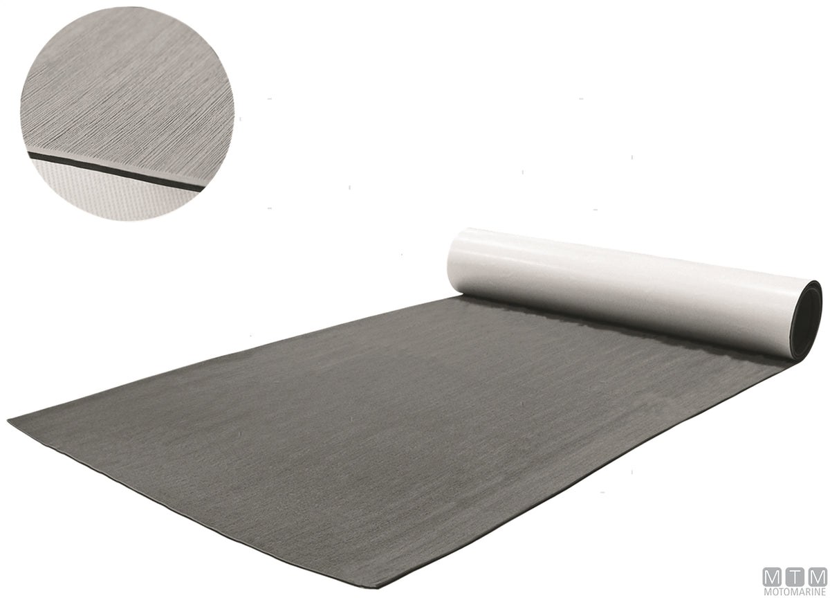Adhesive milled EVA Deck covering 200x100 cm grey - original photo Motomarine Srl