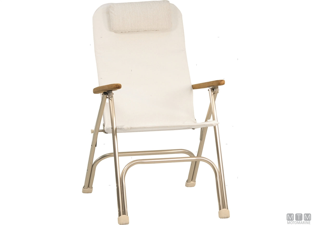 Marathon R120W white aluminium boat seat - original photo Motomarine Srl