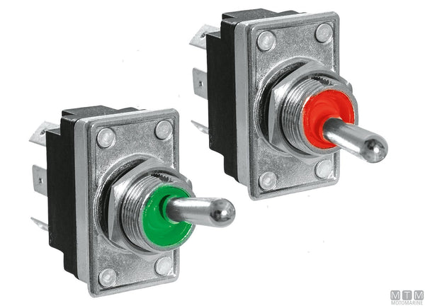 Interrupteur à bascule ON-OFF-ON avec LED 20 A 6 bornes