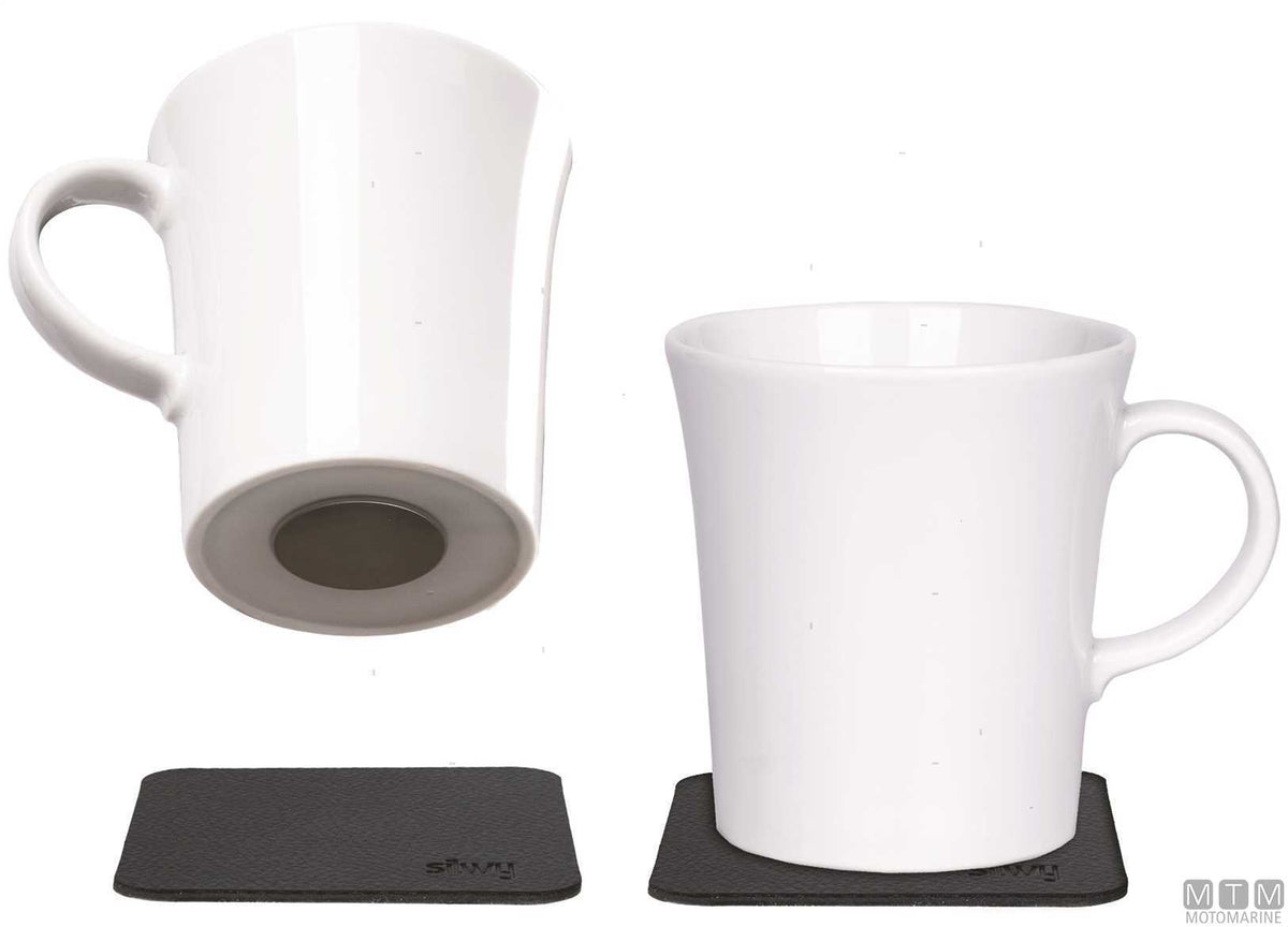 Silwy set of 2 magnetic porcelain cups - original photo Motomarine Srl