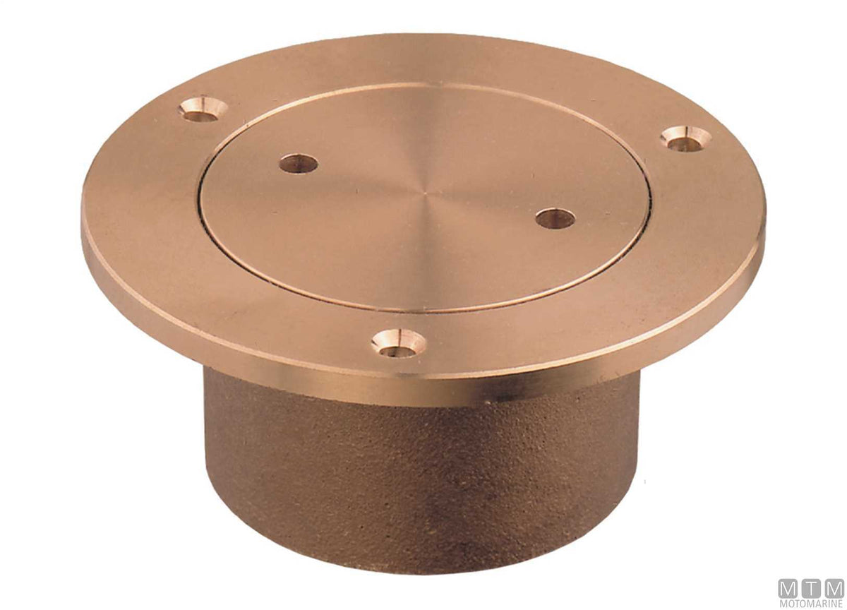HD deck filler Ø131 mm 2"1/2 thread bronze - original photo Motomarine Srl