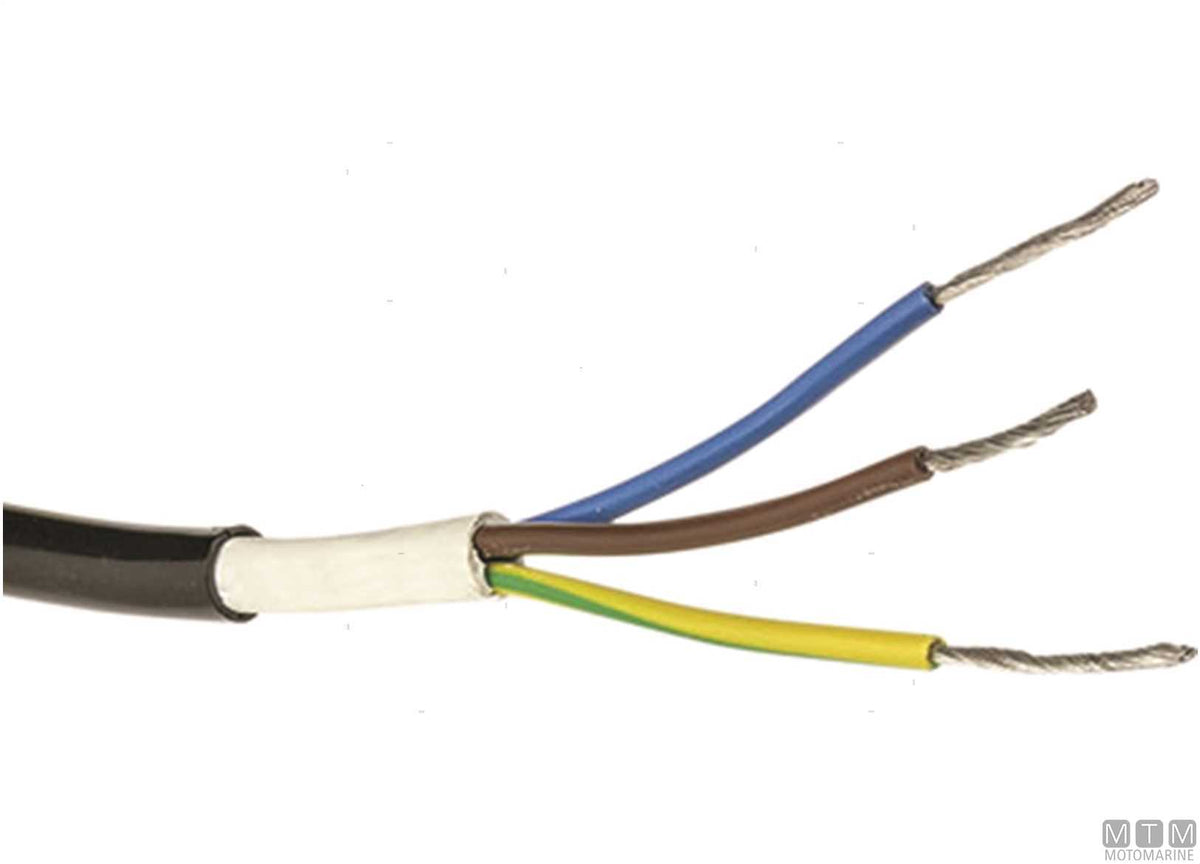 Power electrical cable 3x2.5 mm, 50 m - original photo Motomarine Srl