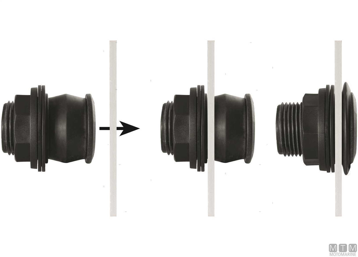 BD Fast fitting for diesel tanks 1"1/4 polypropylene - original photo Motomarine Srl
