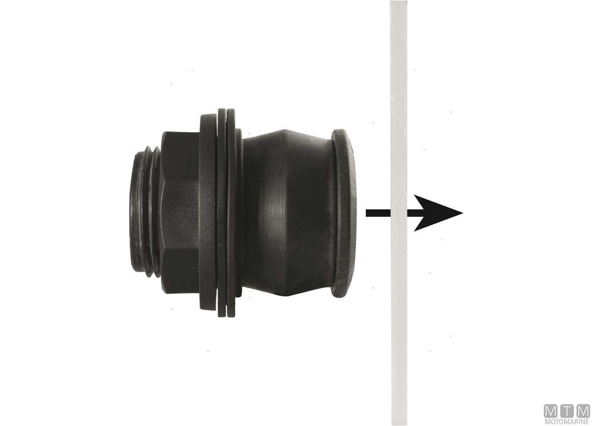 BD Fast fitting for diesel tanks 1" polypropylene - original photo Motomarine Srl