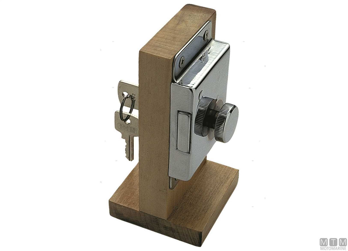Surface-mounted lock 2-hand with keys 3656B h25 chromed brass - original photo Motomarine Srl