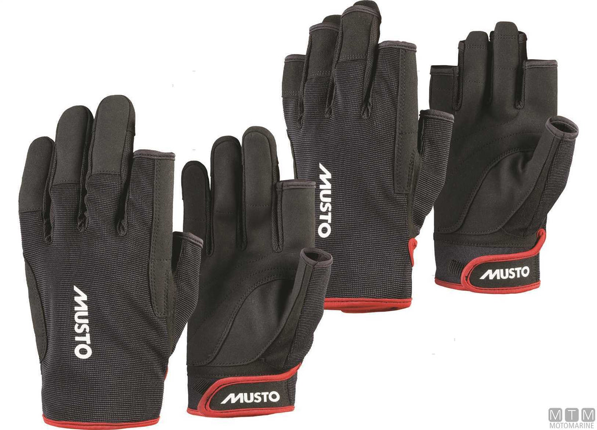Musto Essential Sailing 2.0 3/4 Gloves 990 black XS - original photo Motomarine Srl