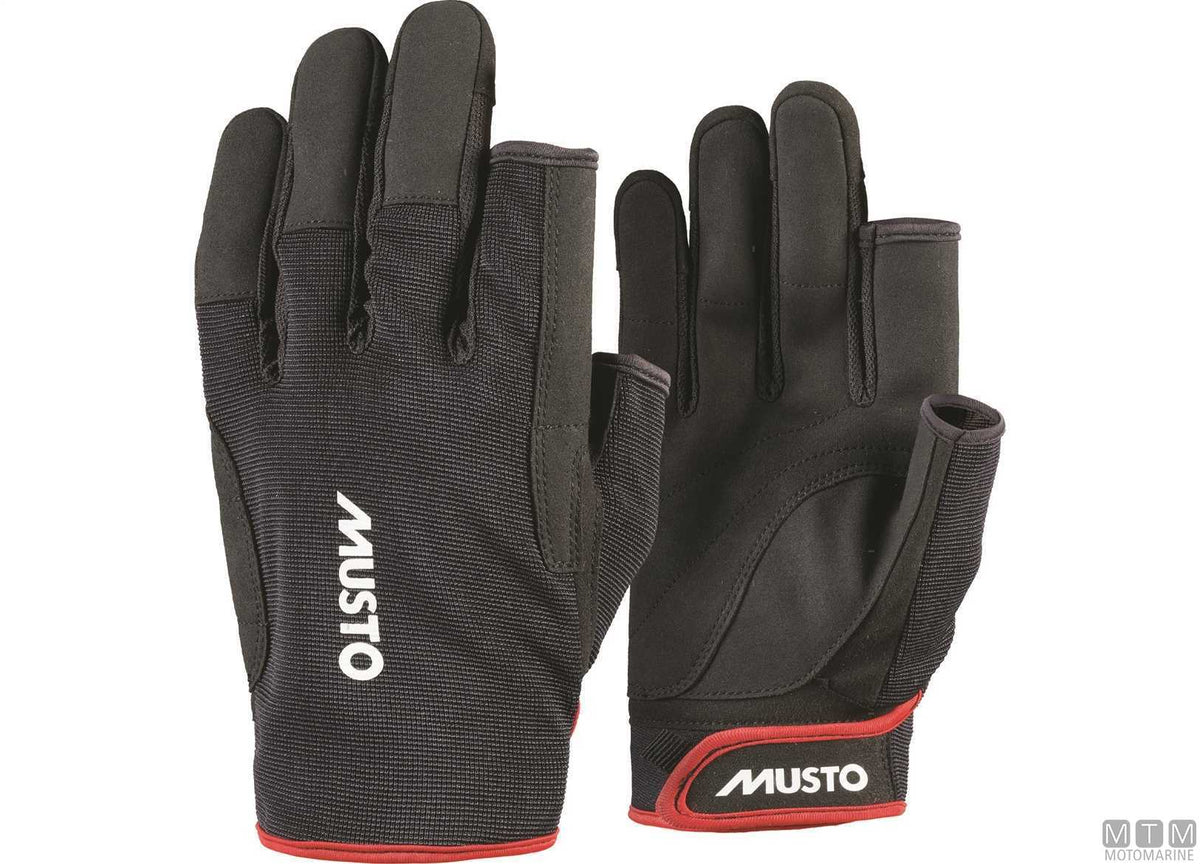 Musto Essential Sailing 2.0 3/4 Finger Gloves 990 Black 2XL - original photo Motomarine Srl