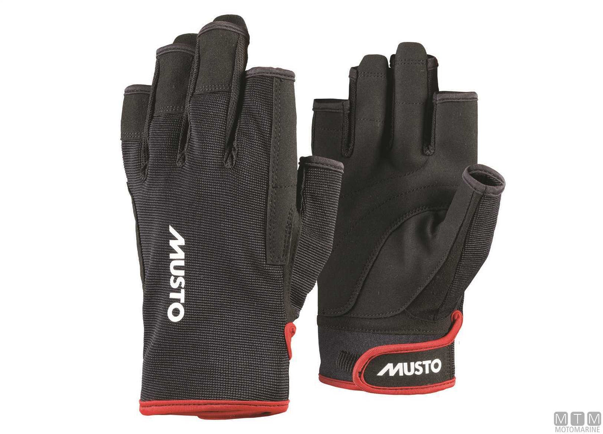 Musto Essential Sailing 2.0 3/4 Finger Gloves 990 Black XL - original photo Motomarine Srl