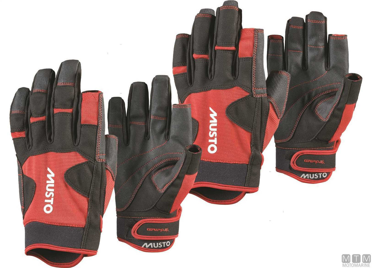 Musto Performance 2.0 3/4 Finger Gloves 169 Red XS - original photo Motomarine Srl