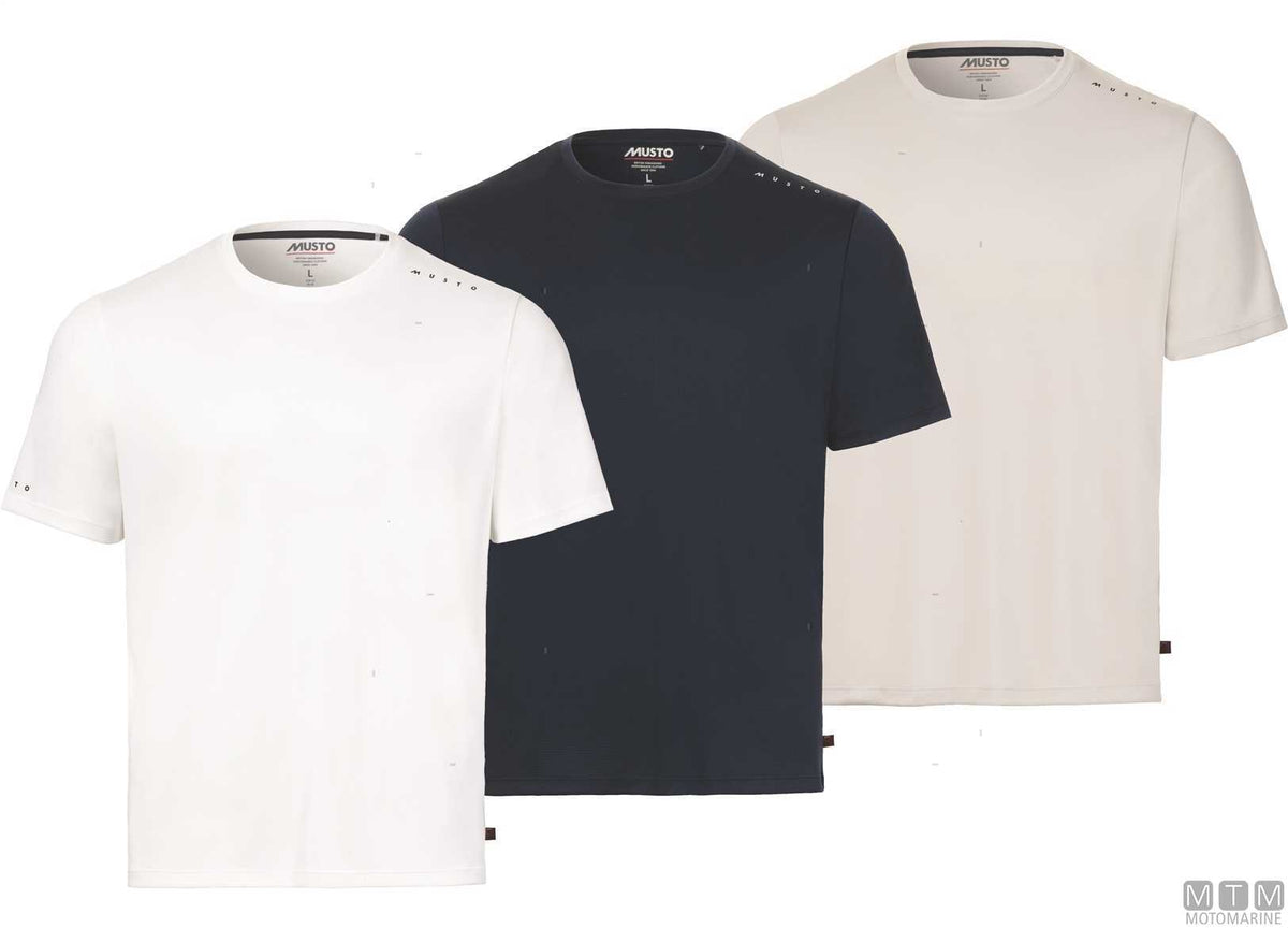 Musto Crew Sunblock T-shirt 813 platinum S - original photo Motomarine Srl