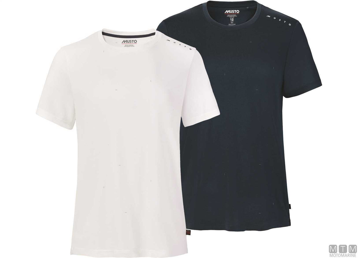 Musto Crew Sunblock Women's T-shirt 002 white XS - original photo Motomarine Srl