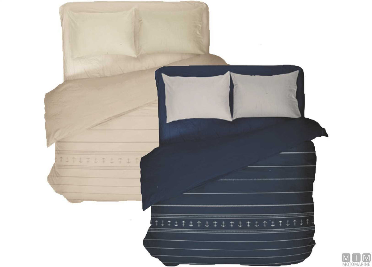 MB lightweight single quilt 270x140 cm navy blue - original photo Motomarine Srl