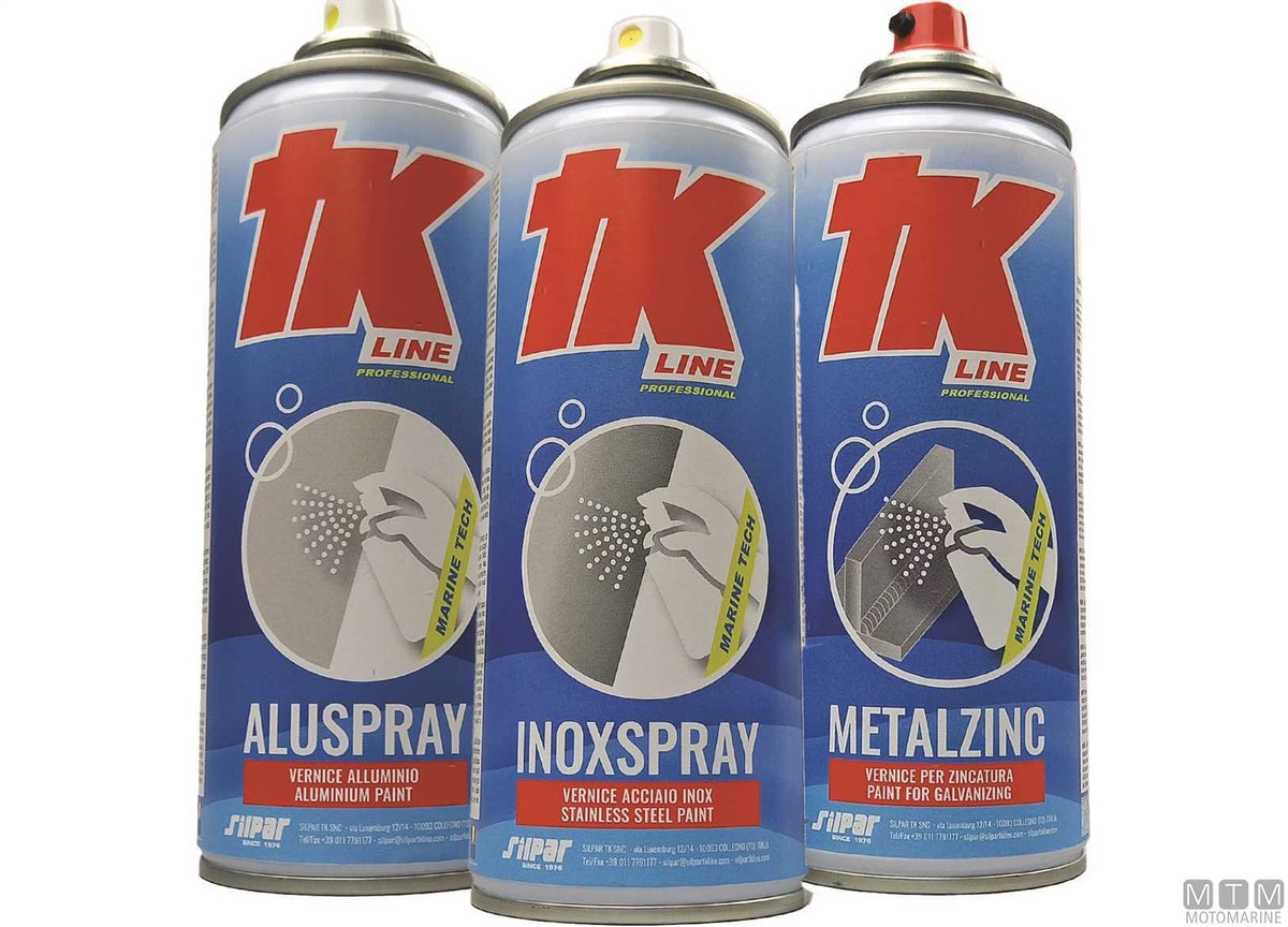 TK Metalzinc metallic spray paint 400 ml - original photo Motomarine Srl