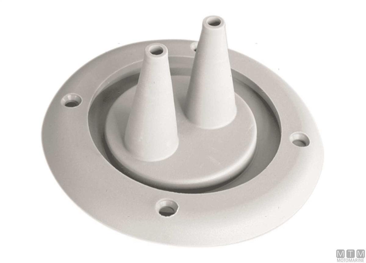 Bulkhead fitting cover M2 white Ø102 mm - original photo Motomarine Srl