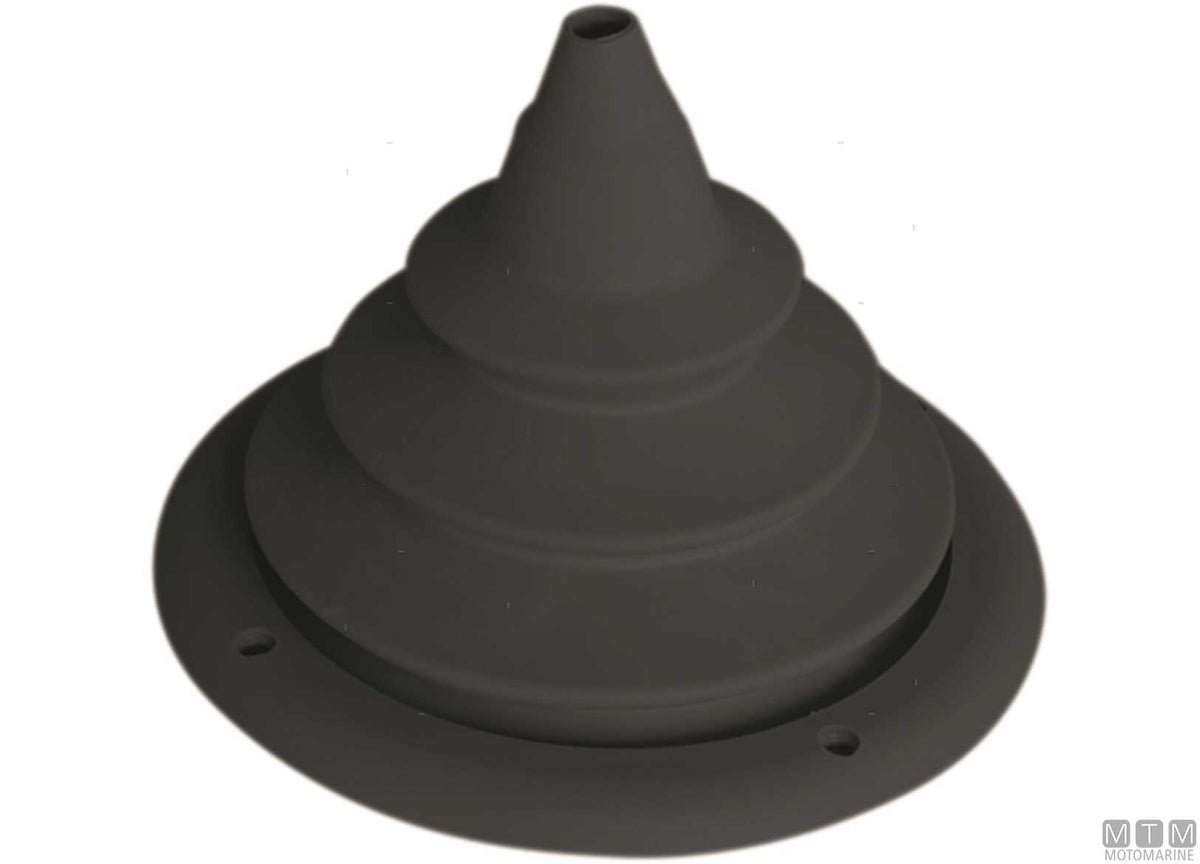 Bulkhead fitting cover L black Ø150 mm - original photo Motomarine Srl