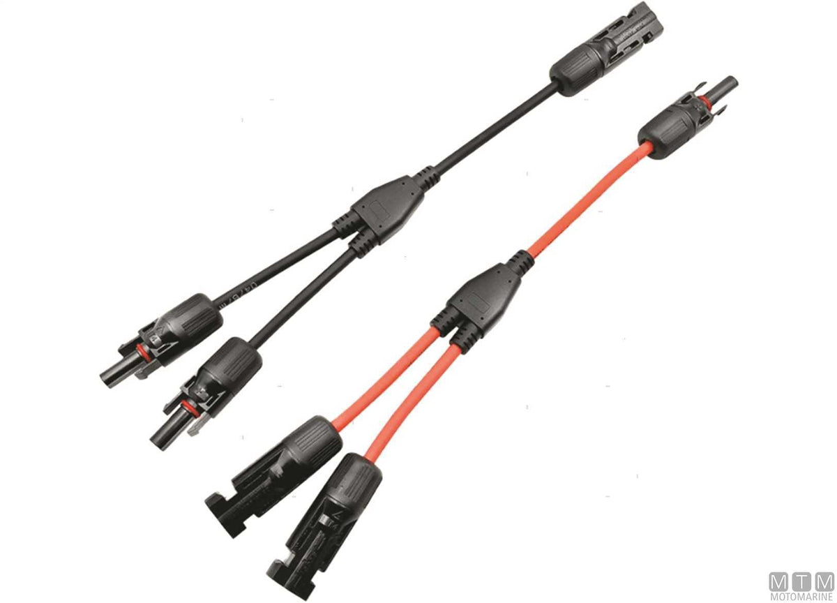 MC4 Y Extension Cable 2xFemale/1xMale 4 mm 30 cm - original photo Motomarine Srl
