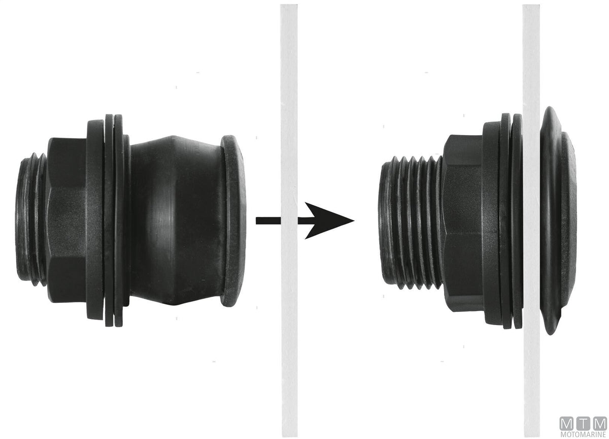 BD Fast fitting for diesel tanks 1"1/2 polypropylene - original photo Motomarine Srl