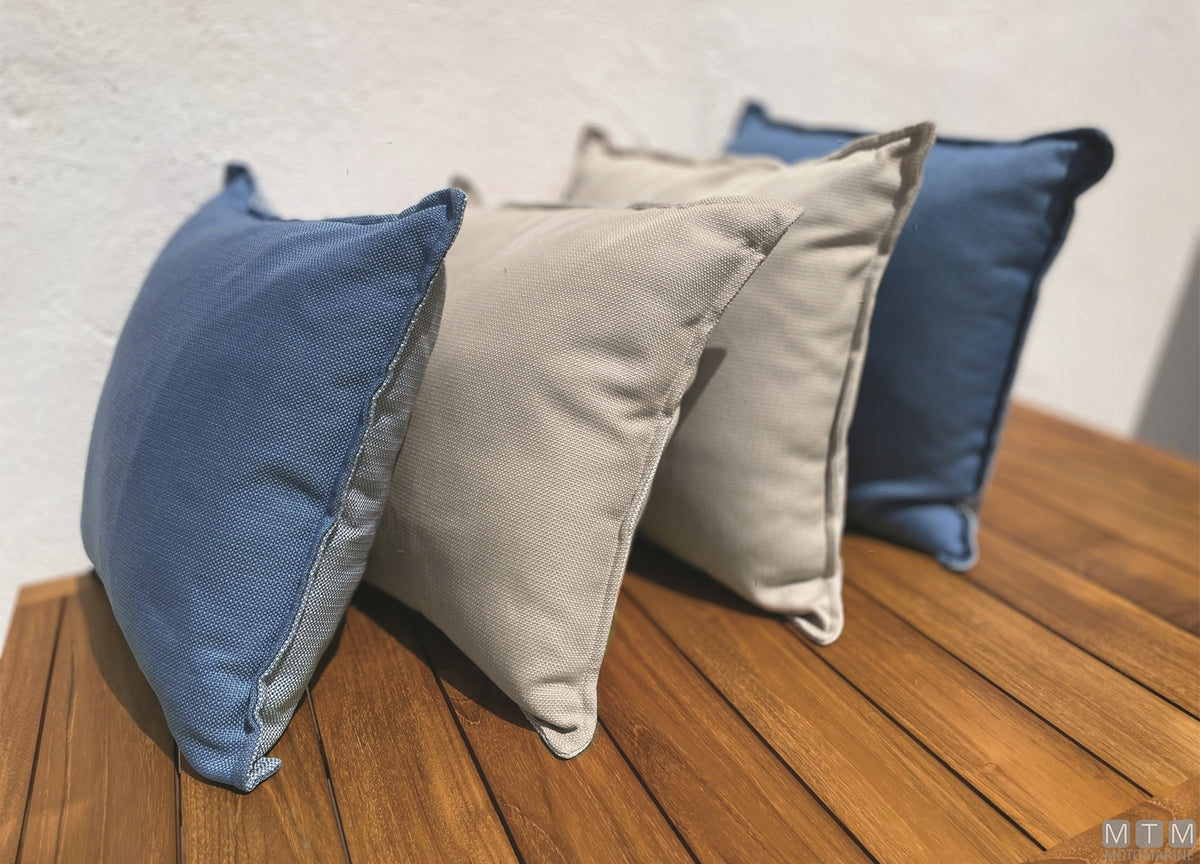 MB Aruba waterproof cushions set of 2, 45x45 blue - original photo Motomarine Srl