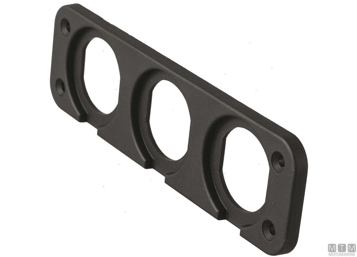 Socket panel frame, 3 positions - original photo Motomarine Srl