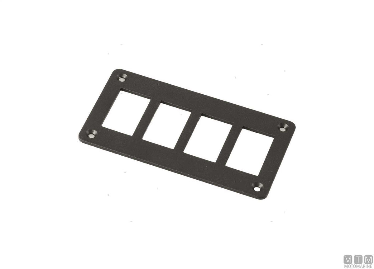 Aluminium frame, 4 positions, for rocker switches - original photo Motomarine Srl