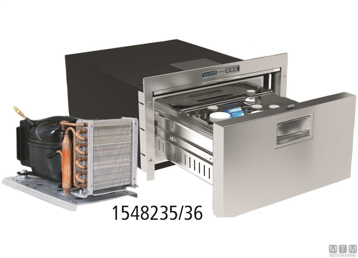 VF DW35 RFX 35 L drawer fridge, stainless steel, external compressor - original photo Motomarine Srl