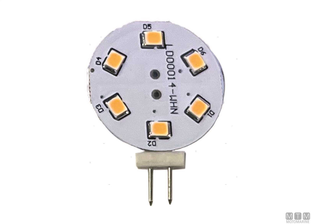 LED bulb G4 10-30V Ø26 mm back pin - original photo Motomarine Srl